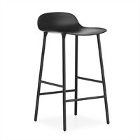 Normann Copenhagen - Form barstol 65 cm -sort/stål