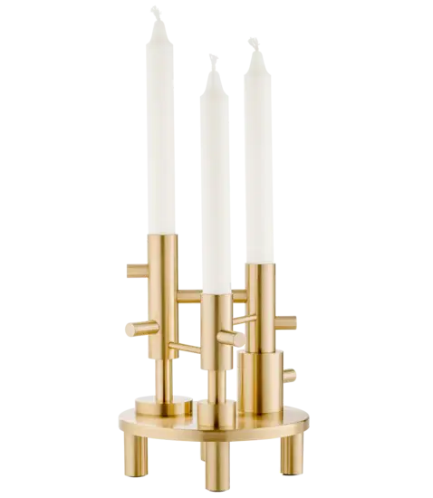 Fritz Hansen - Lysestage - large - messing - 16 cm x 20 cm 