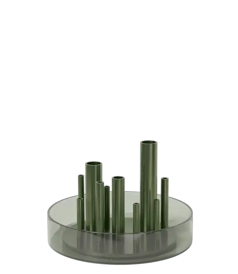 Frtiz Hansen - Ikeru Low Vase - Forest Green - 19x13 cm