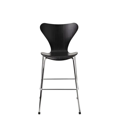 Fritz Hansen - Juniorstol - Series 7™ - Sort/krom ben - junior syver stolen