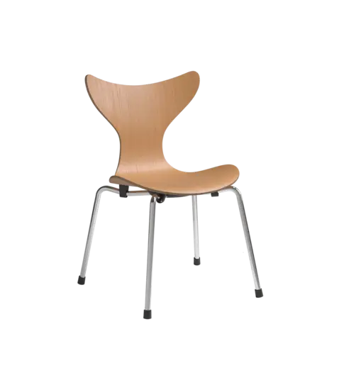 Fritz Hansen - Børnestol - Lily™ - Oregon Pine/krom ben