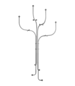 Fritz Hansen - Coat Tree™ Wall - knagerække til væggem - light grey med grå knopper
