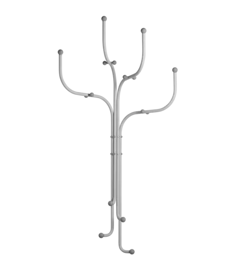 Fritz Hansen - Coat Tree™ Wall - knagerække til væggem - light grey med grå knopper