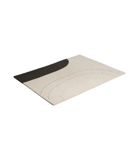 Fritz Hansen - Dotted Blance - tæppe - natur/sort - 130 x 103 cm