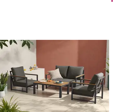Friis Furniture - Fur Loungesæt - Stole, sofa og bord