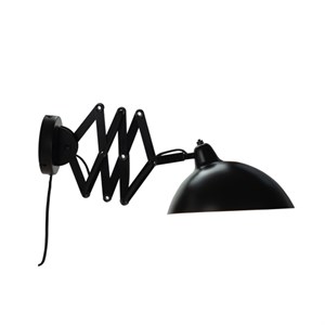 Dyberg Larsen - Futura væglampe med foldearm - Sort/Hvid