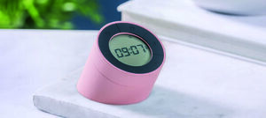 Gingko - The Edge Light Alarm Clock - Pink