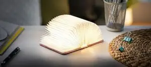 Gingko - LED Smart Fabric Booklight- Blush Pink