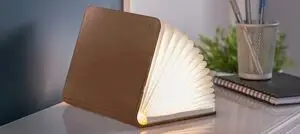 Gingko - LED Smart Booklight - Brown Leather - Large 