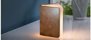 Gingko - LED Smart Booklight - Brown Leather - Mini 