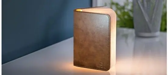 Gingko - LED Smart Booklight - Brown Leather - Mini 