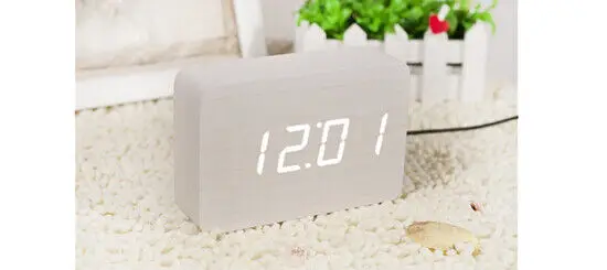 Gingko - Brick Click Clock White / White LED