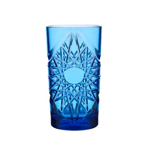 glassFORever - Krystal Glas - Premium - Brudsikkert Plastik - Blå - 47cl