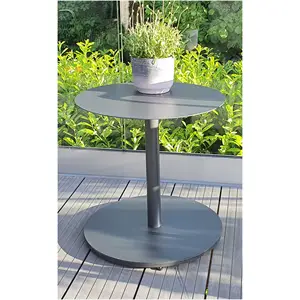 Friis Furniture - Albert Rund Cafebord Ø 50 cm - Grå - havebord - 2. SORTERING