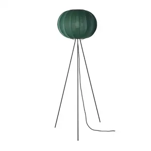 Made By Hand - Gulvlampe - Knit-Wit 45 Round Floor High - Tweed Green