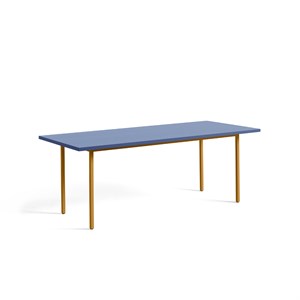 Hay - spisebord - Two-Colour - blå bordplade med okker farvet / gule ben - 200x90 cm