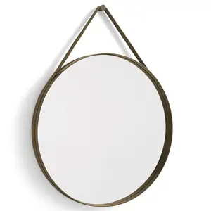 HAY - "Strap Mirror" Spejl Ø70 cm - Brun