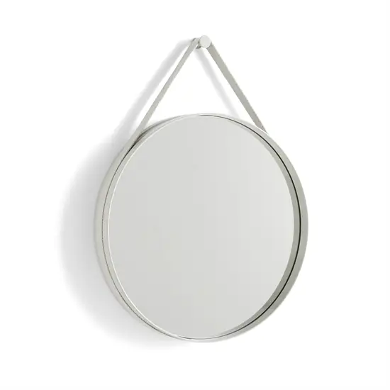 HAY - "Strap Mirror" Spejl Ø50 cm - Lys grå