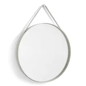 HAY - "Strap Mirror" Spejl Ø70 cm - Lys grå
