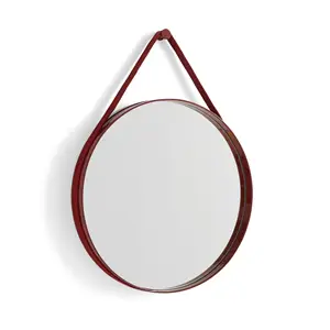 HAY - "Strap Mirror" Spejl Ø50 cm - Rød