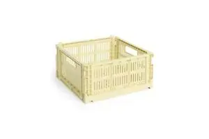HAY Colour Crate - Medium Square - Light yellow