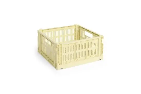 HAY Colour Crate - Medium Square - Light yellow