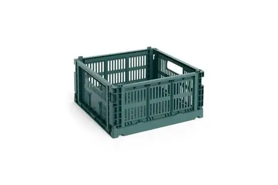 HAY Colour Crate - Medium Square - Dark green