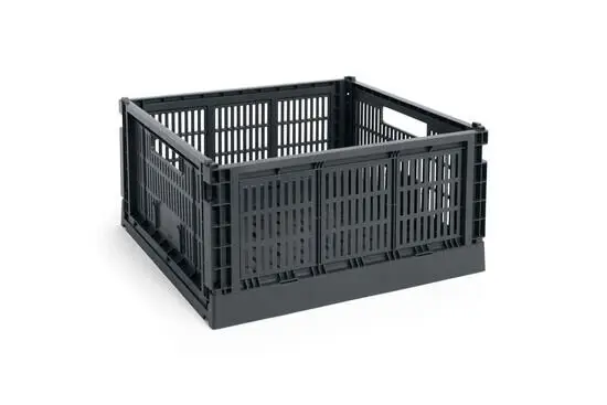 HAY Colour Crate - Large Square - Charcoal