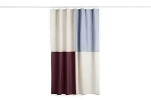 Hay - Check Shower Curtain Burgundy - W180 X L200