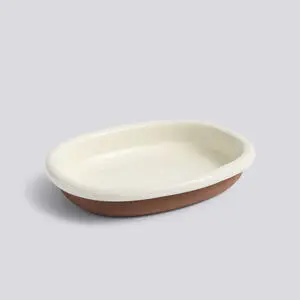 Hay - Barro Oval Dish - Large - Off-white