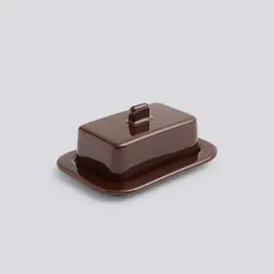 Hay - Barro Butter Dish - Bugundy