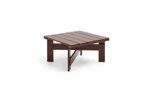 Hay - Crate Low Table-L75 x W75 x H40-Iron red water-based lacquered pinewood
