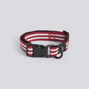 Hay - HAY Dogs Collar Flat - S/M - Rød/hvid