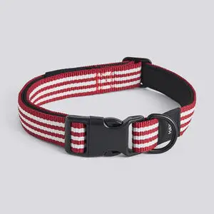 Hay - HAY Dogs Collar Flat - Rød/Hvid