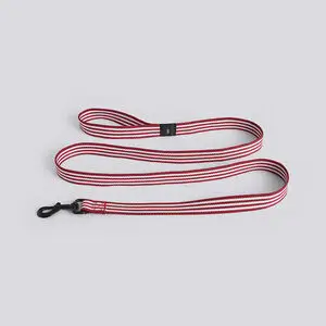 Hay - HAY Dogs Leash - Flat M/L - Rød/Hvid