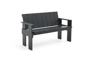 Hay - Crate Dining Bench-Black water-based lacquered pinewood
