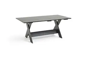 Hay - Crate Dining Table-L180 x W89,5 x H74,5-Black water-based lacquered pinewood