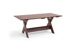 Hay - Crate Dining Table-L180 x W89,5 x H74,5-Iron red water-based lacquered pinewood