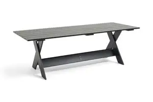 Hay - Crate Dining Table-L230 x W89,5 x H74,5-Black water-based lacquered pinewood