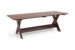 Hay - Crate Dining Table-L230 x W89,5 x H74,5-Iron red water-based lacquered pinewood