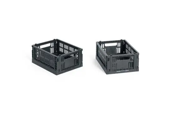 HAY Colour Crate Mini - Set of 2 - Charcoal