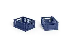 HAY Colour Crate Mini - Set of 2 - Dark blue