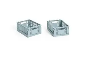 HAY Colour Crate Mini - Set of 2 - Dusty blue