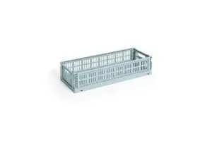 HAY Colour Crate Mini - Oblong - Dusty blue