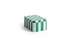 Hay - Tin Container - Green and off-white