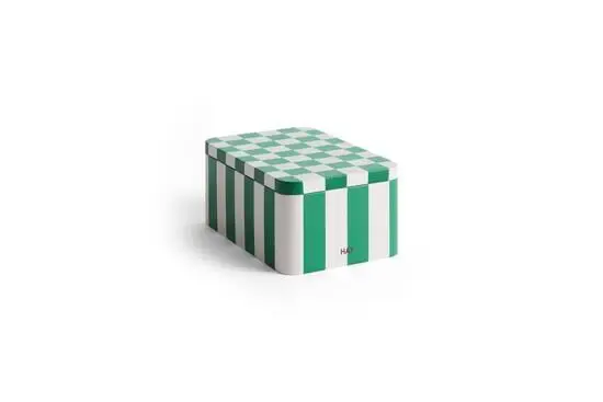 Hay - Tin Container - Green and off-white