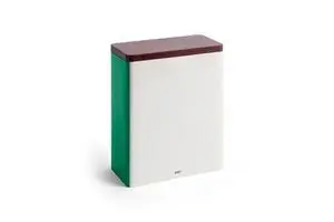 Hay - Tin Container - Off-White, burgundy and green