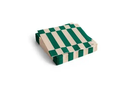 Hay - Pattern Napkins - Off-white and green - Cocktail