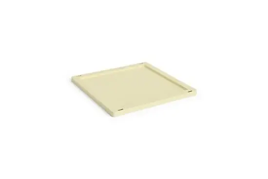 HAY Colour Crate Lid Plastic - Medium Square / Cube - Light yellow