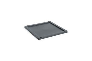 HAY Colour Crate Lid Plastic - Medium Square / Cube - Charcoal